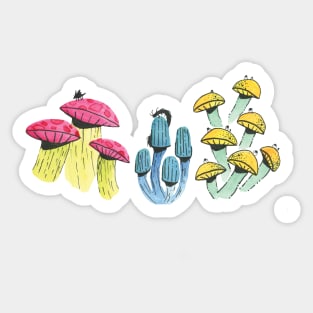 Mushrooms 2 :: Flowers and Fungi Sticker